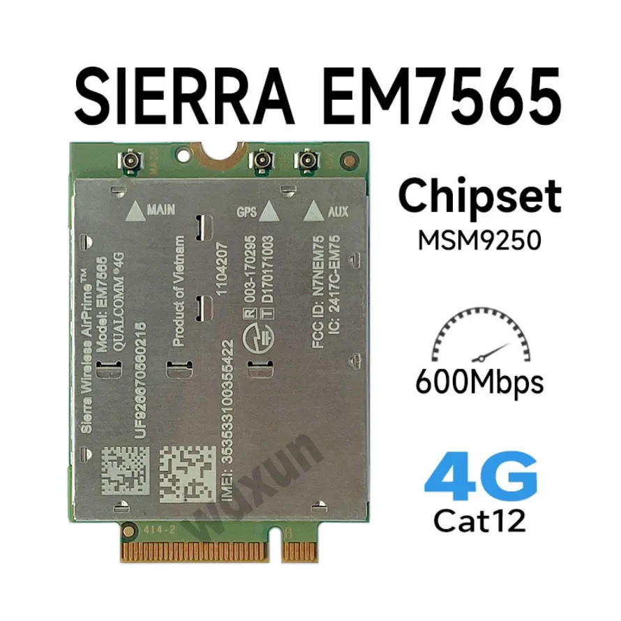 sierra cordless em7565 4g lte cat-12 600mbps ngff cat12 module ngff cat12 module for laptop