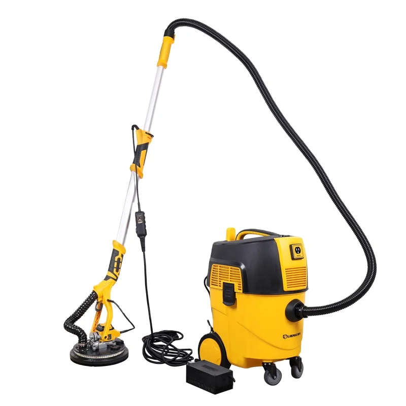 DM-2255SX Wall Grinding Machine Electric 220V Drywall Sander Putty Polisher Machine with Sanding Discs Extendable Handle