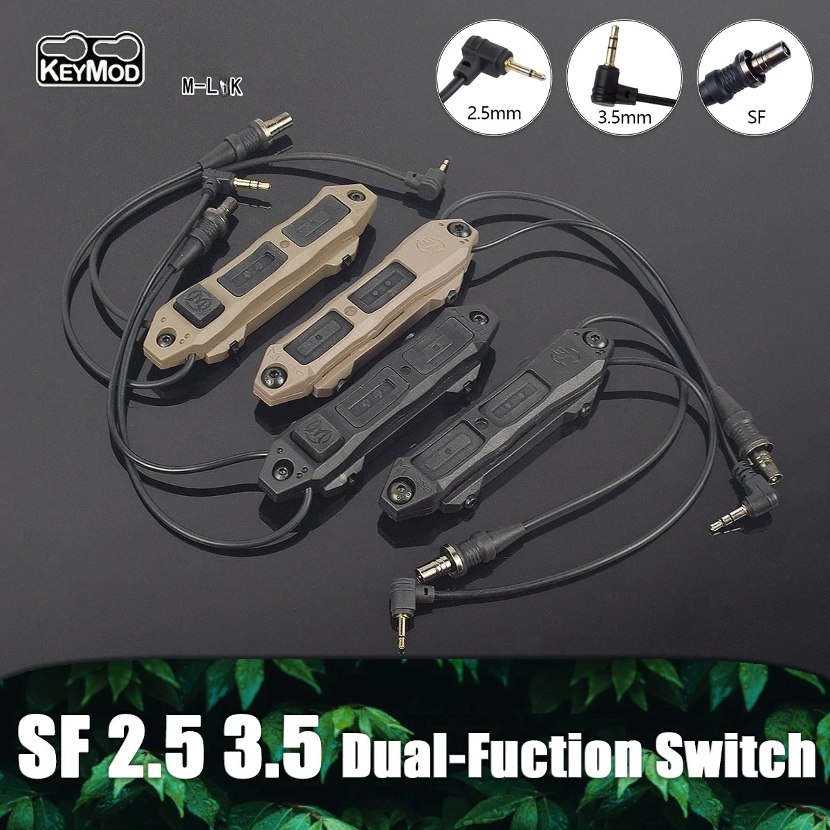 Interrupteur à pression tactique SF 2.5 3.5, bouton à double fonction, télécommande pour M-LK KEYMOD 20mm Surefire M300 M600 PEQ15 M952