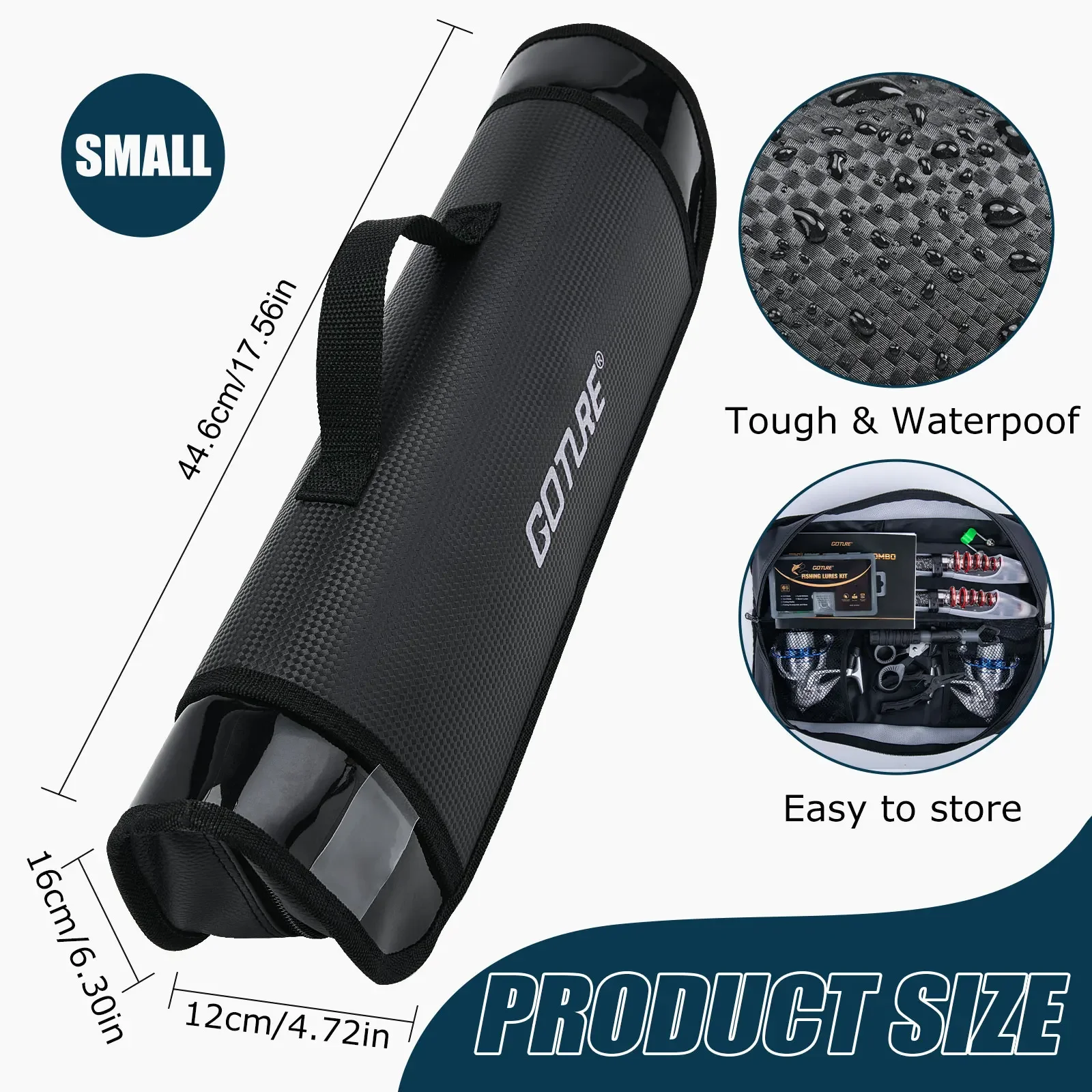 

Телескопическая удочка Goture, 2 шт., набор катушек с полным комплектом снастей, 66 приманок, набор крючков, колесо для пресноводной и морской рыбалки