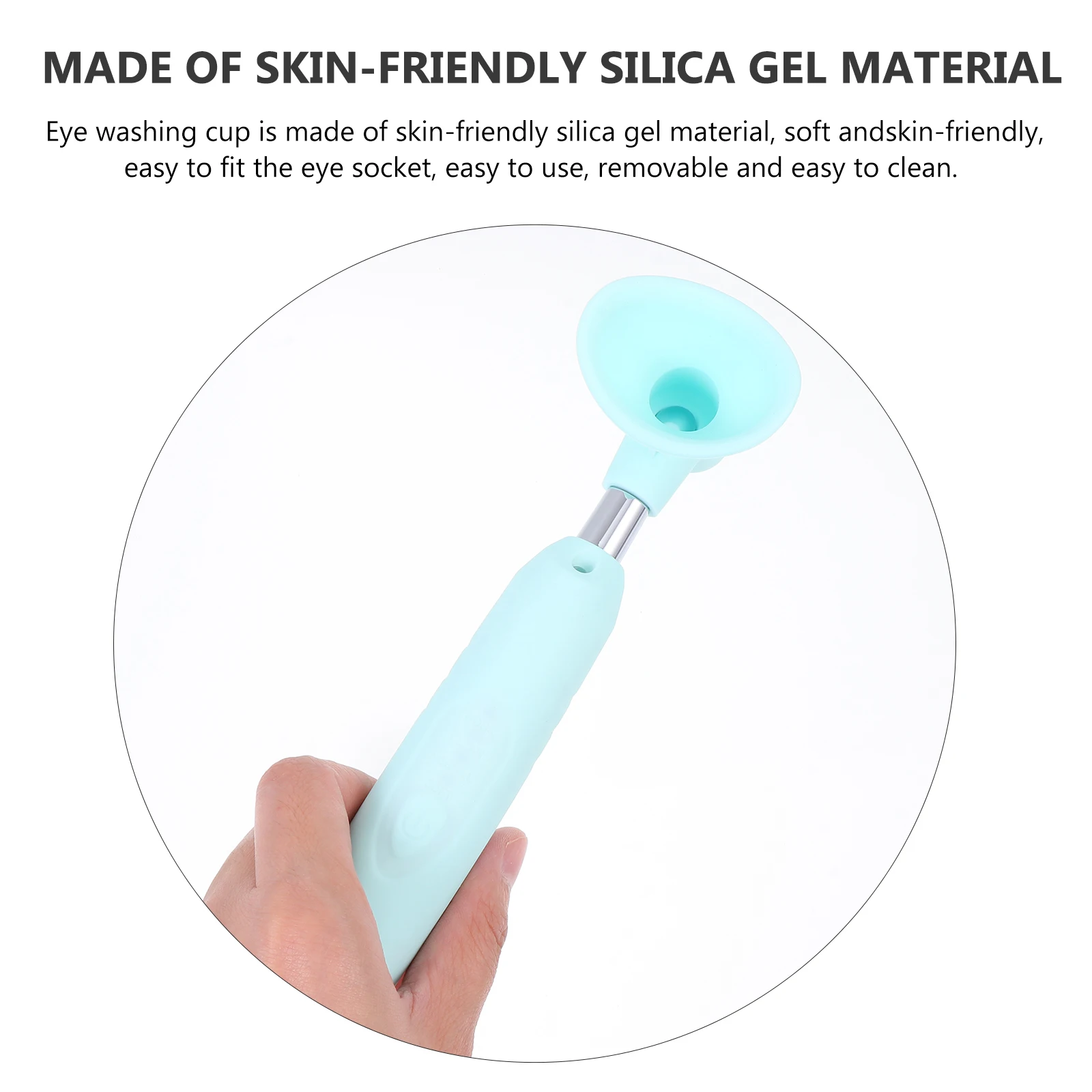 

1Set Durable Hand Held Eye Cleaner Portable Eye Cleaning Tool High Quality Silicone ABS Material for Home Travel Office