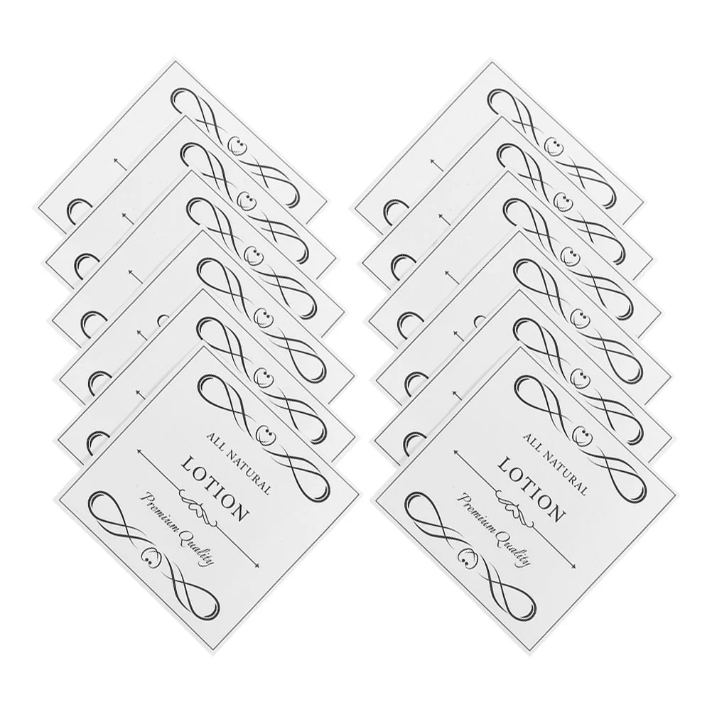 12pcs Waterproof Sticker Self-Adhesive Bathroom Labels For Soap Dispenser Hand Lotion Shower Bottles Minimalist Style