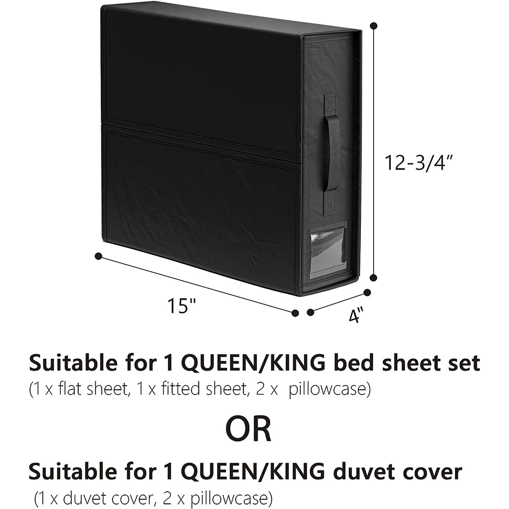 1PC Foldable Bed Sheet Storage Organizer Large Capacity Quilt Blanket Sorting Bag With Handle Dustproof Closet Organizers