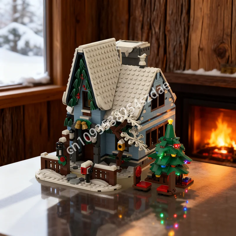 

1400pcs MOC Winter Cabin Modulared Model Building Blocks Assemble DIY Christmas Gifts Creative Toys Idea Education Kids Birthday