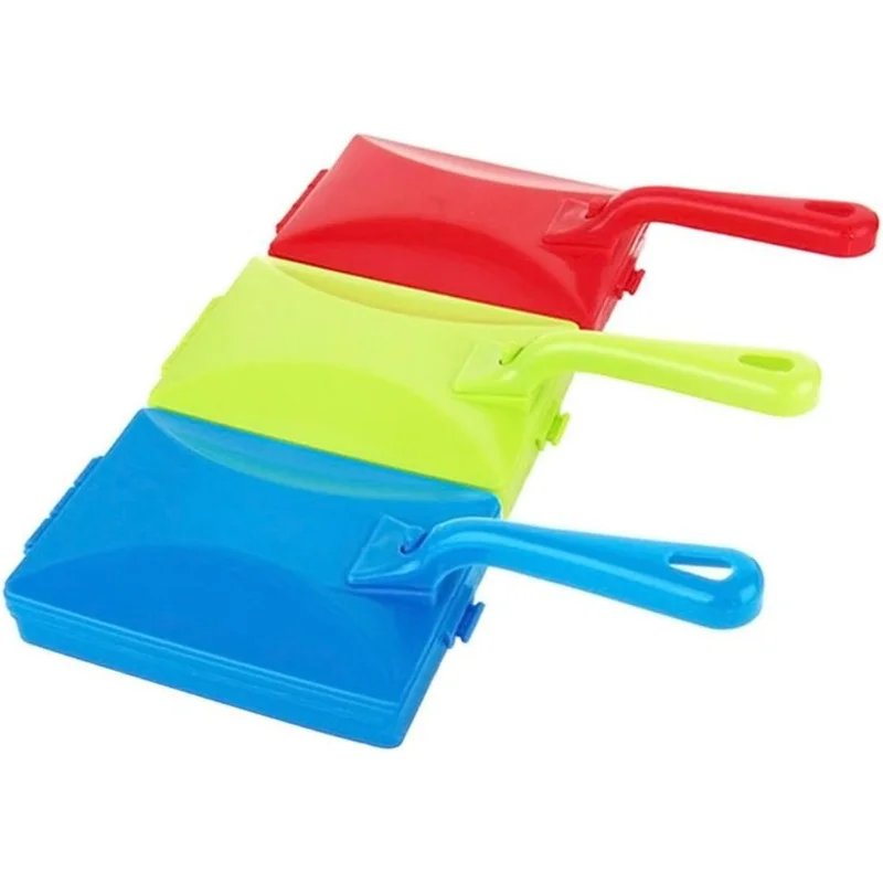 1 PCS Handheld Carpet Table Sweeper Crumb Dirt  Brush Cleaner Roller Collector Double Roller Cleaner  Cleaning Accessories (Colo