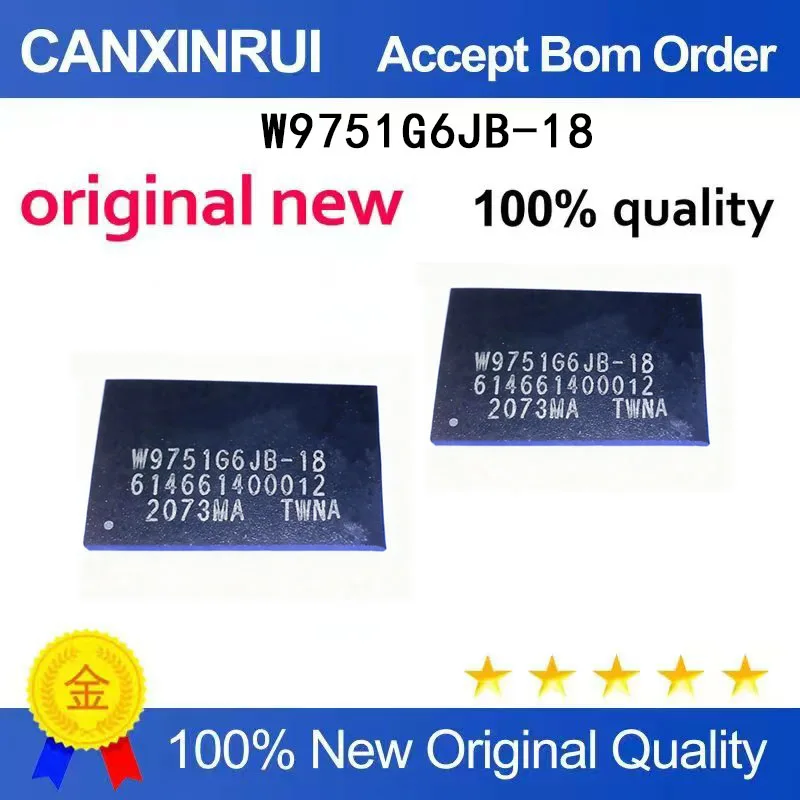 

(5-100 Pieces) New stock W9751G6JB-18 W9751G6JB BGA84