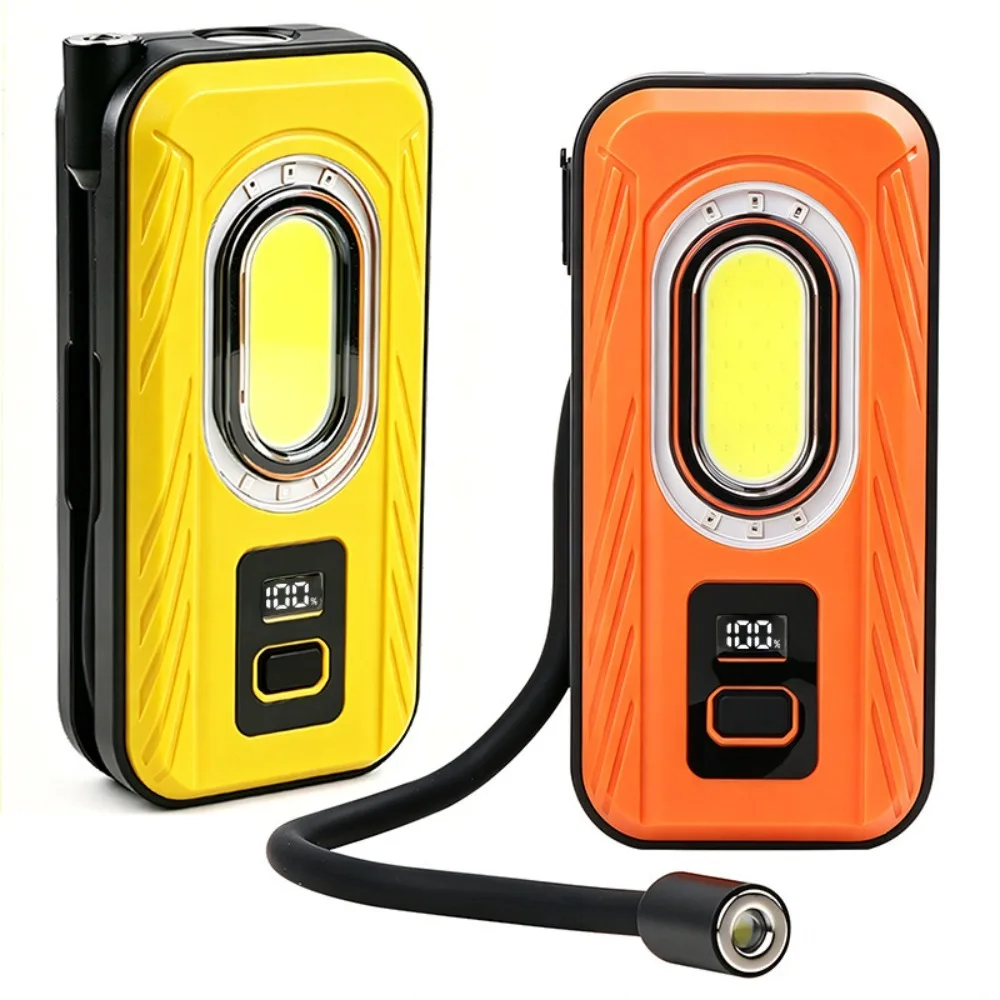 360° Adjustable Flexible Hose COB Flashlight Portable Multifunctional Magnetic Adsorption Work Torch for Repair Outdoor Lighting