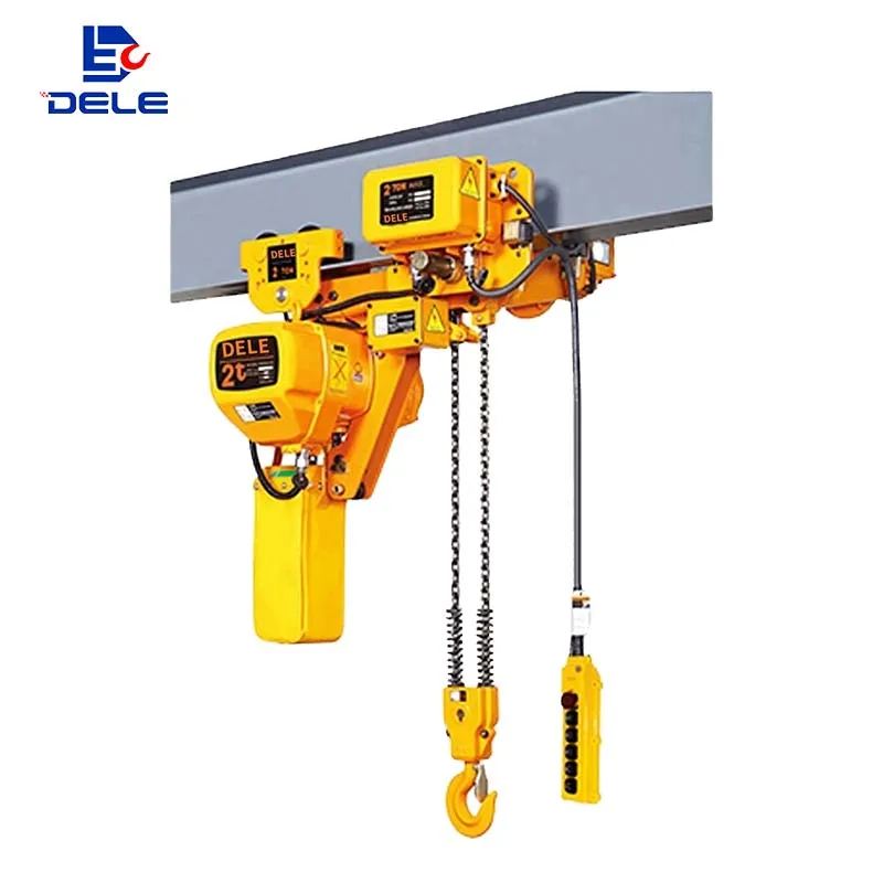 2 Ton Electric Powered Hoist Chain Hoist Electric Block Roof Hoist with G80 Chain for Construction Material Handling Pro
