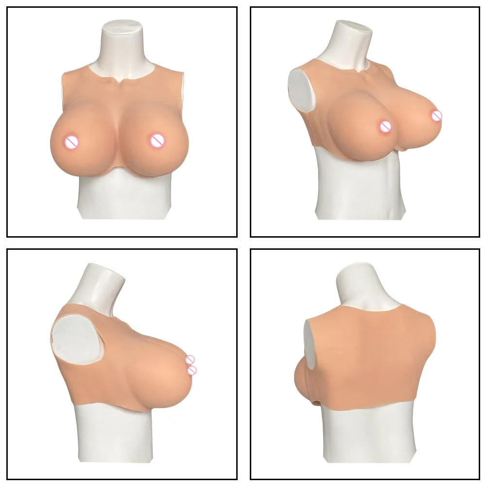 Huge Fake Tits With Nipples Realistic Silicone Crossdresser Breast Forms False Boobs For Shemale Cosplay Transgender Drag Queen