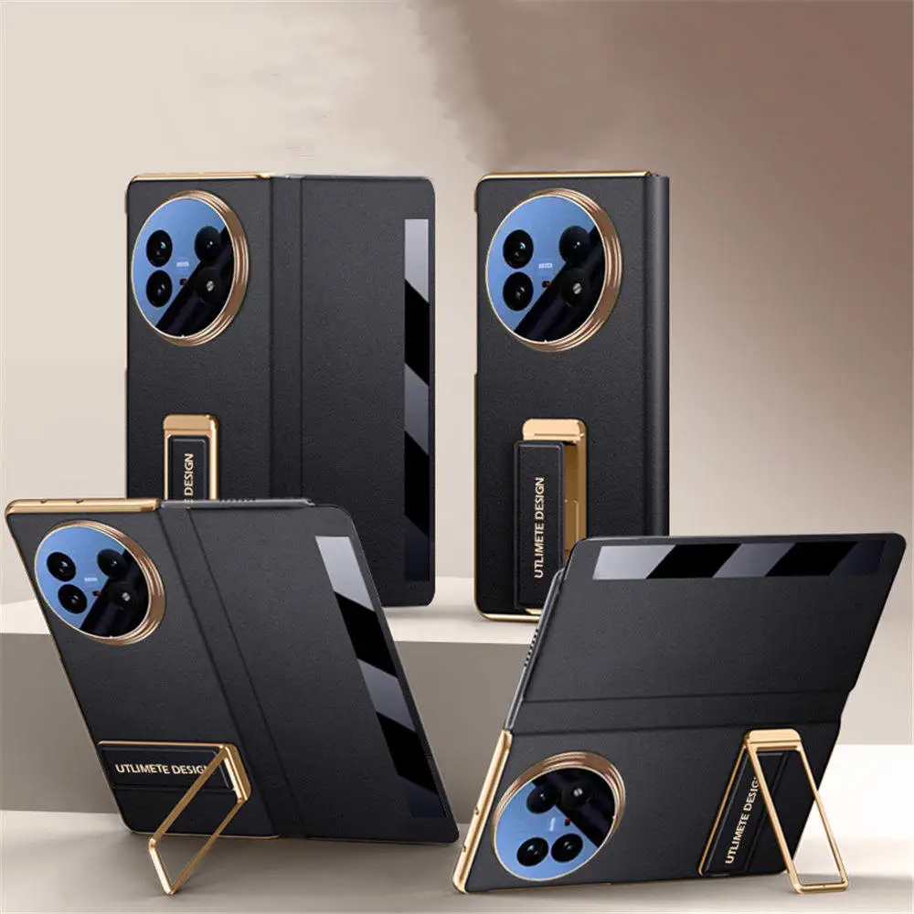 

Чехол-кронштейн для браслета из натуральной яловой кожи для Vivo X Fold5, умная крышка с видом на окно