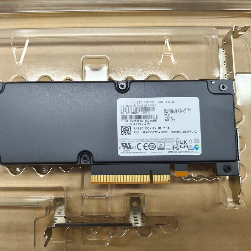لسامسونج MZ-PLJ1T60 الأصلي PM1735 1.6TB PCIe 4.0x8 SSD مؤسسي HHL قرص صلب خارجي NVMe خادم قرص صلب عالي الأداء