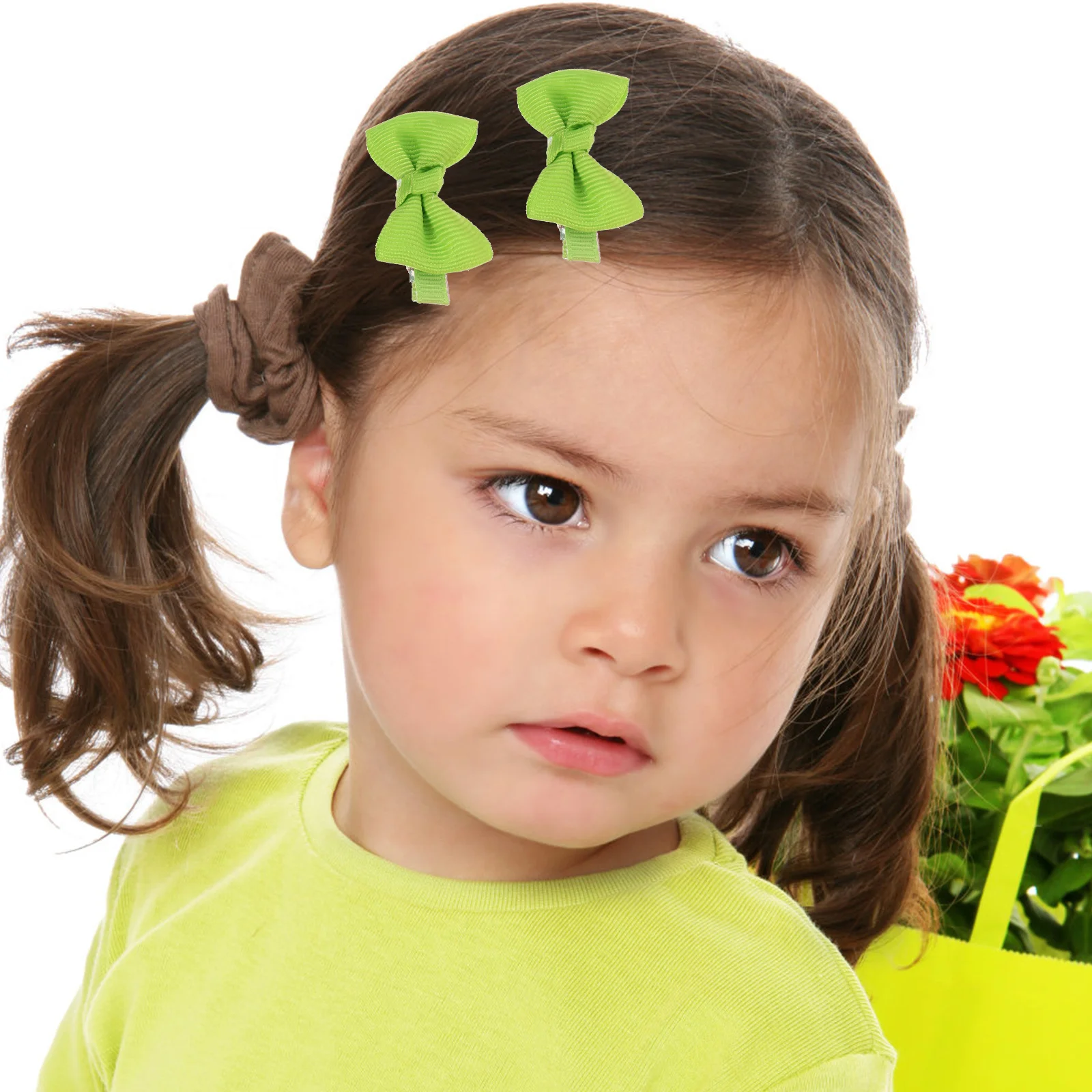 

20Pcs One-Liner Hair Clips for Girls Cute Bow Barrettes Secure Hold for Daily Wear Party Birthday Photography Kids Headdress