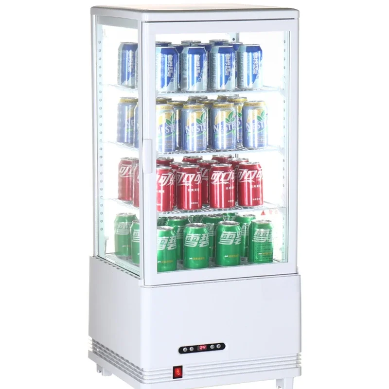 Hot and cold refrigerated display cabinet vertical desktop dessert cake fresh-keeping cabinet string beverage stall small ref