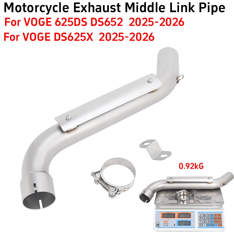 

Motorcycle Exhaust System Escape Stainless Steel Middle Connecting Pipe Slip On For VOGE 625DS DS625 DS625X DS 625X 2025 2026