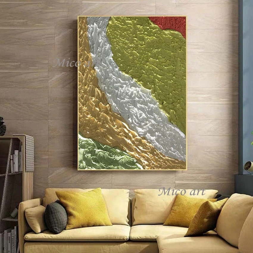 

Frameless Canvas Art Wall Painting, Thick Heavy Textured Abstract Picture, Handmade Oil Painting, Home Decor Accessories,