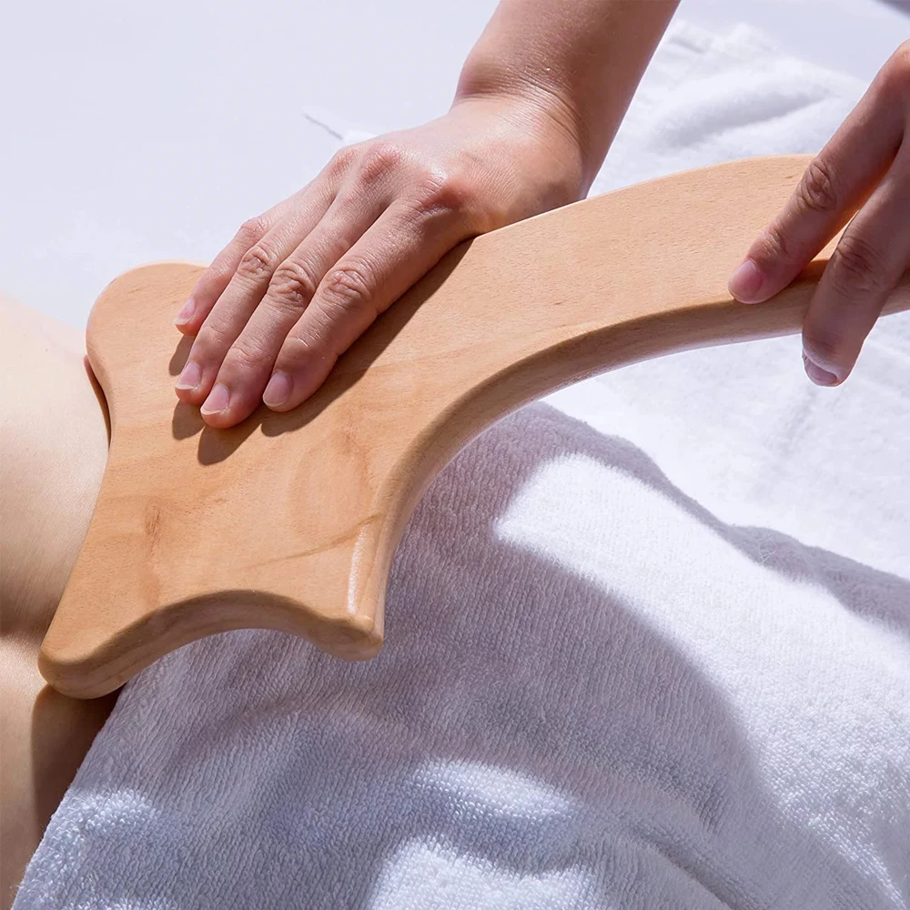 1Pc Wood Therapy Massage Tool Drewniany masażer drenażowy limfatyczny Jednoręczne narzędzia do rzeźbienia ciała do Maderoterapii, antycellulitowy