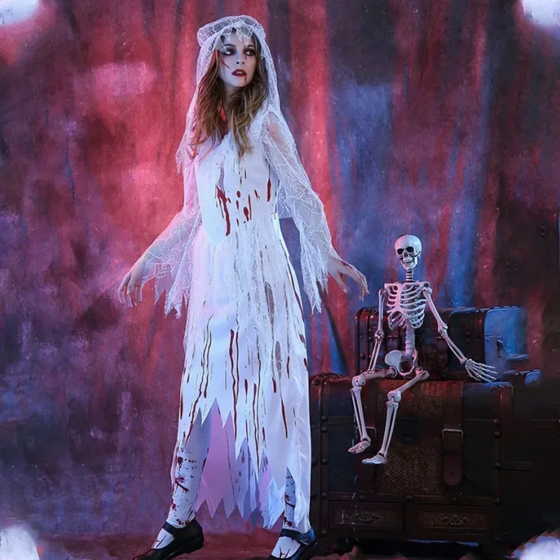 

FC6Zombie Ghost Bride Ролевые костюмы Cos Ghost Bride Косплей Женская игровая форма Костюмы на Хэллоуин @ FC8!