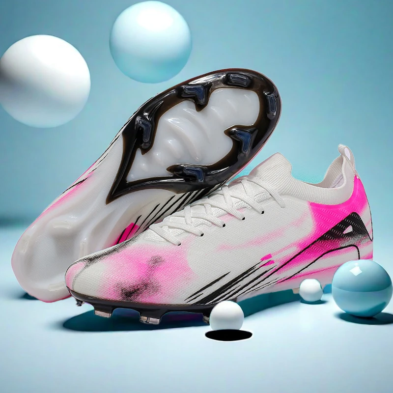 

Lightweight Unisex Soccer Cleats Non Slip Spikes Breathable Upper Wear Resistant Outdoor Grass Turf Field Comfort Football Boots