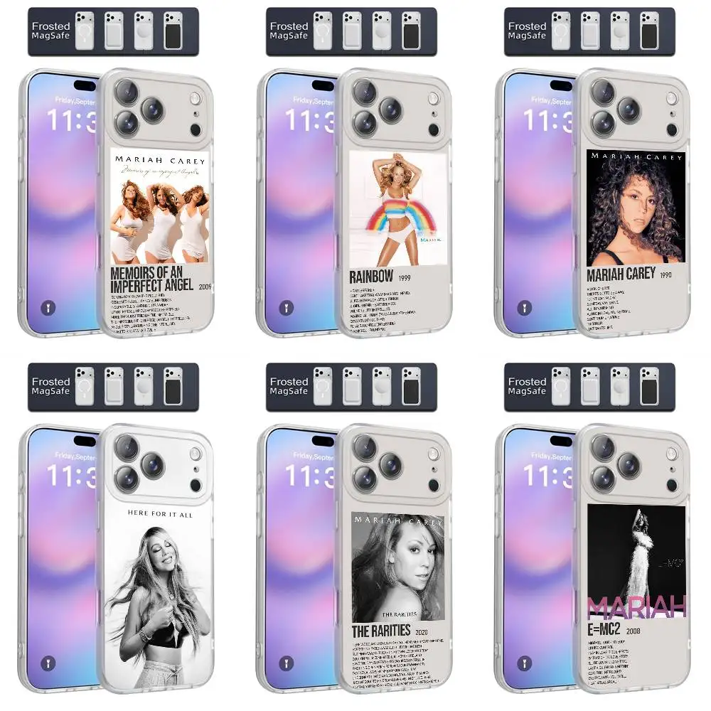 

M-Mariah C-Carey Album Rainbow Phone Case For iPhone 17,16,15,14,13,12,11,Pro,Max,Plus,E,Air,Mini Magnetic Magsafe Frosted Clear