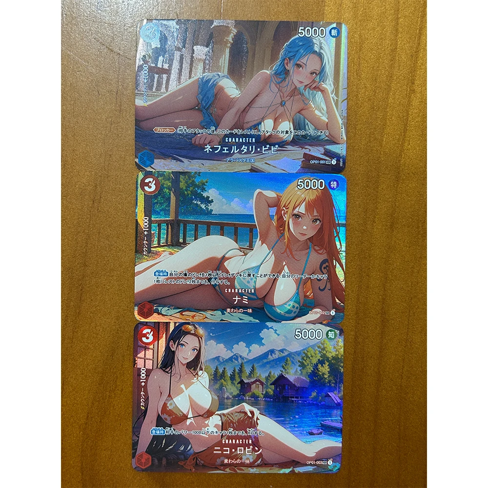 Carte Anime une pièce Nico Robin Tony Tony Chopper bricolage fait maison texture bronzante carte de Collection cadeau d'anniversaire de noël jouets