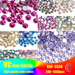 24 New Colors Crystal Loose стразы Non Hot Fix Rhinestones Glass Strass Non Hotfix Rhinestone Nails Art Decorations DIY E7086