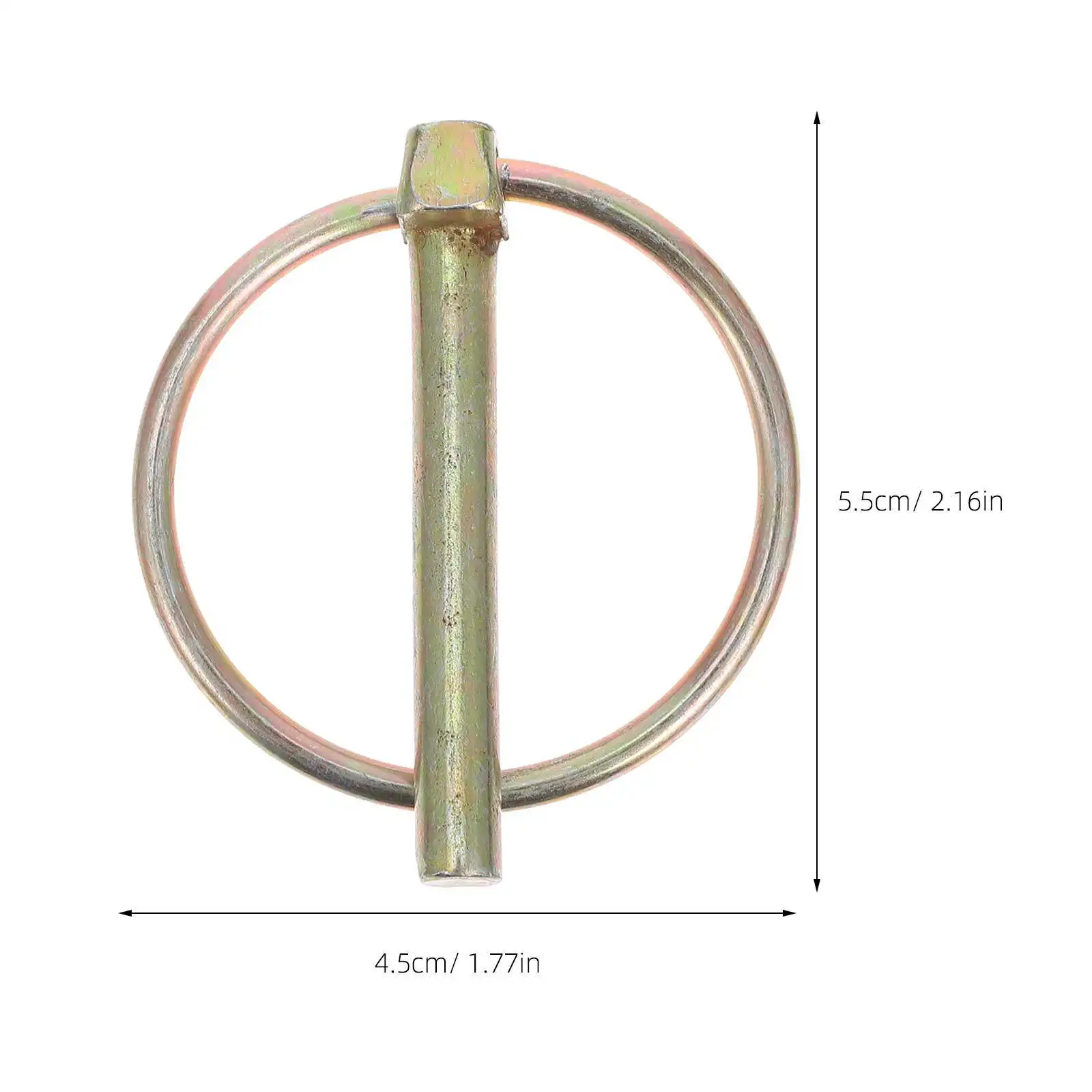 8Pcs Reliable Spring Loaded Lynch Pin with Ring Heavy Duty Metal Pin Fastener for Trailers Farm Tractors Trucks Mowers Equipment