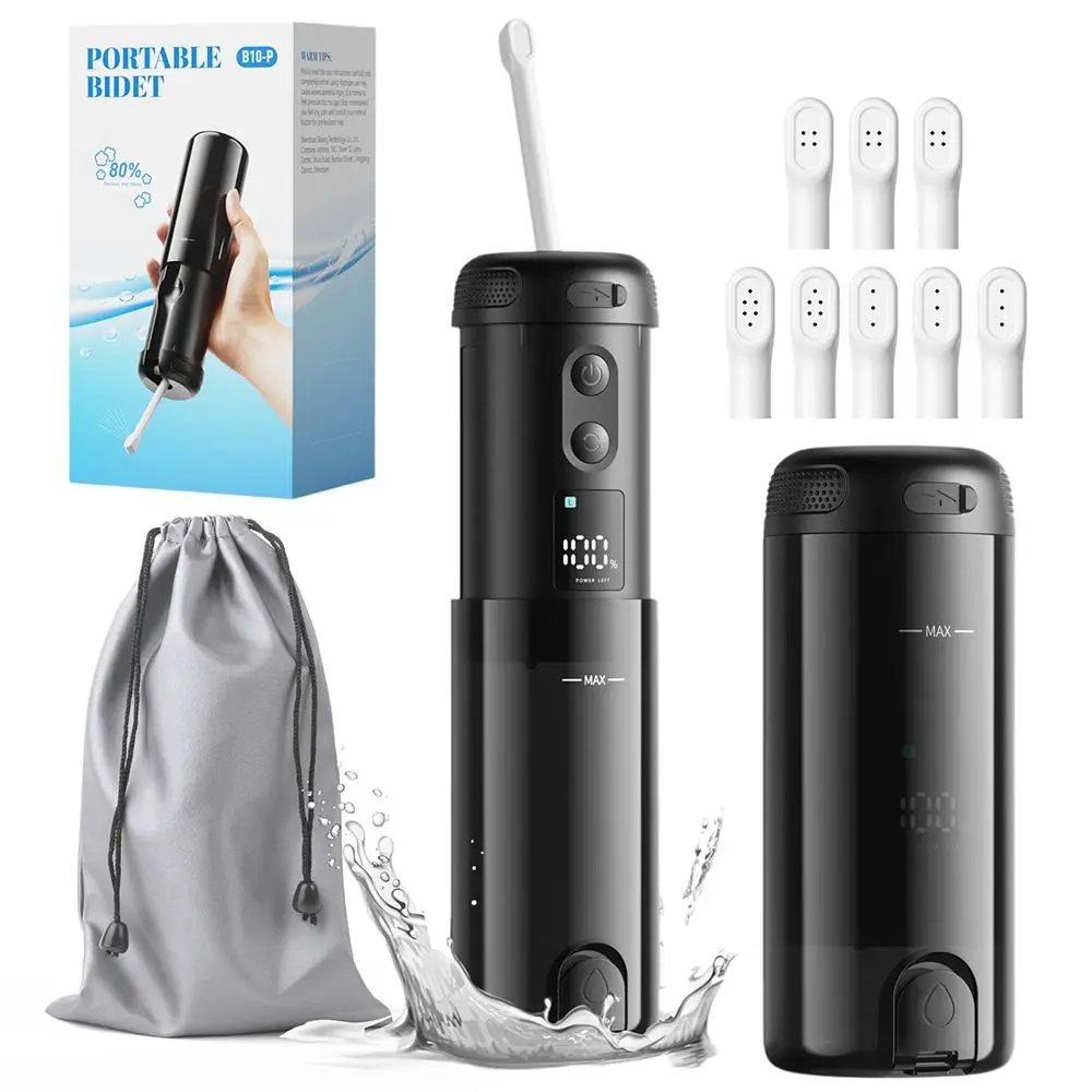 

Перезаряжаемое электрическое портативное биде, 3 режима давления, 250 мл, бак, ручное биде, 8 сменных насадок, спрей для унитаза высокого давления