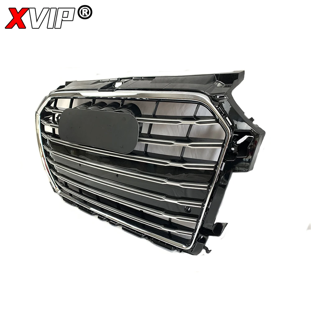 XVIP S1 Style Trim Grill Long Strip per Audi A1/S1 8XA 2016-2018 Chrome FrGlossy Black griglia paraurti anteriore in ABS di alta qualità