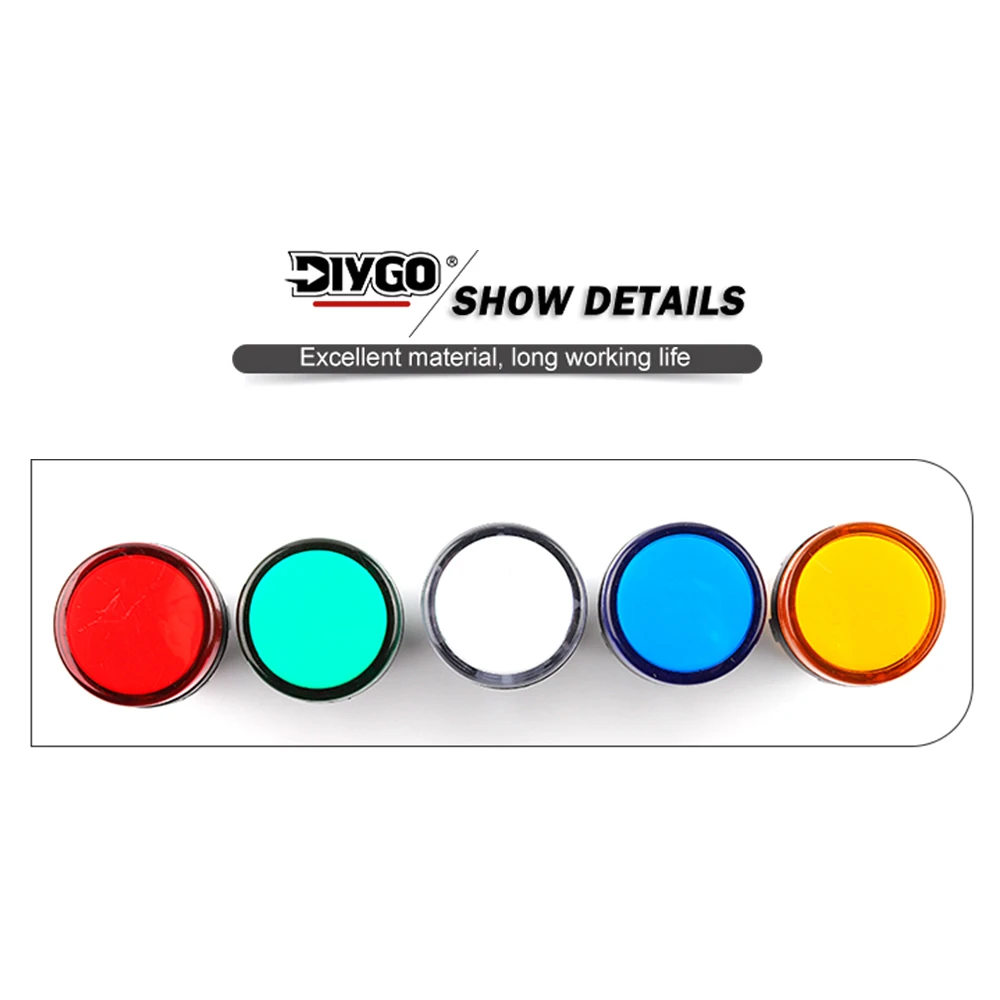 1PCS AD16-22 22mm LED Power Indicator Panel Mount Pilot Signal Light Lamp 12V 24V 110V 220V 380V Red Blue White Green Yellow image 4
