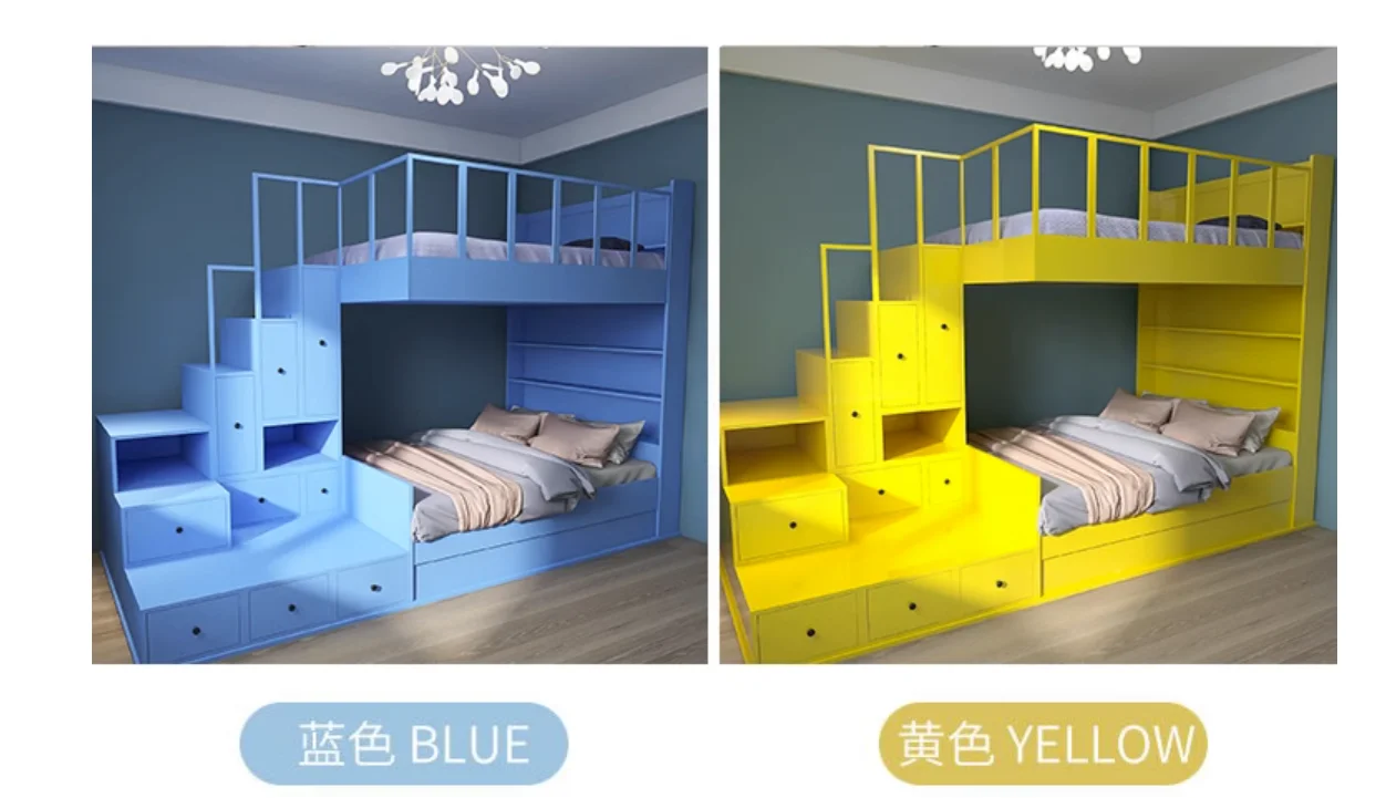 Multi-functional High-Low Bed Apartment Dormitory Double Bunk beds Modern simple lockers elevated beds