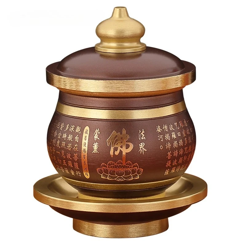 Alloy Lotus Holy Water Cup Living room Buddhist supplies Offering a water supply cup for household Buddha platforms