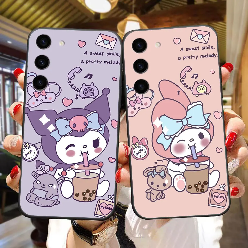 S-Sanrio K-Kuromi My Melody Phone Case For Samsung Galaxy S24 S23 S22 S21 S20 FE S10 S9 M54 M53 M33 LITE Case Funda Shell Cover