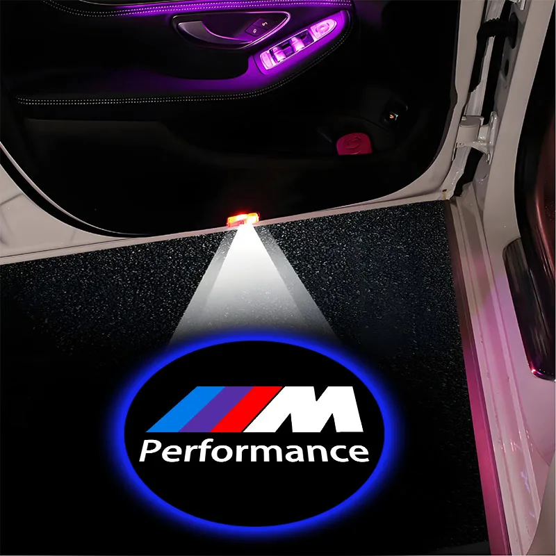 2pcs Welcome Door Light Car Projector Lamp LED Courtesy Wireless Decoration For BMW M M1 M3 M4 M5 E90 E60 F10 F30 E39 E36 F20 X6