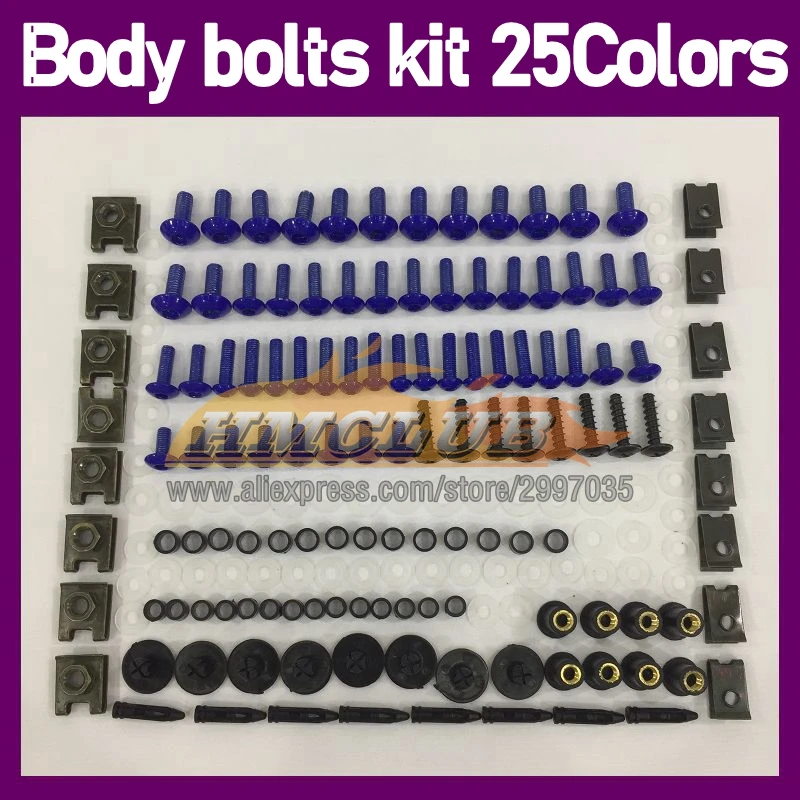 268PS Body Bolt Screw Nuts For HONDA CBR954RR CBR900RR CBR 954 RR 900RR CBR954 RR 02 03 2002 2003 Fairing Bolts Full Screws Kit