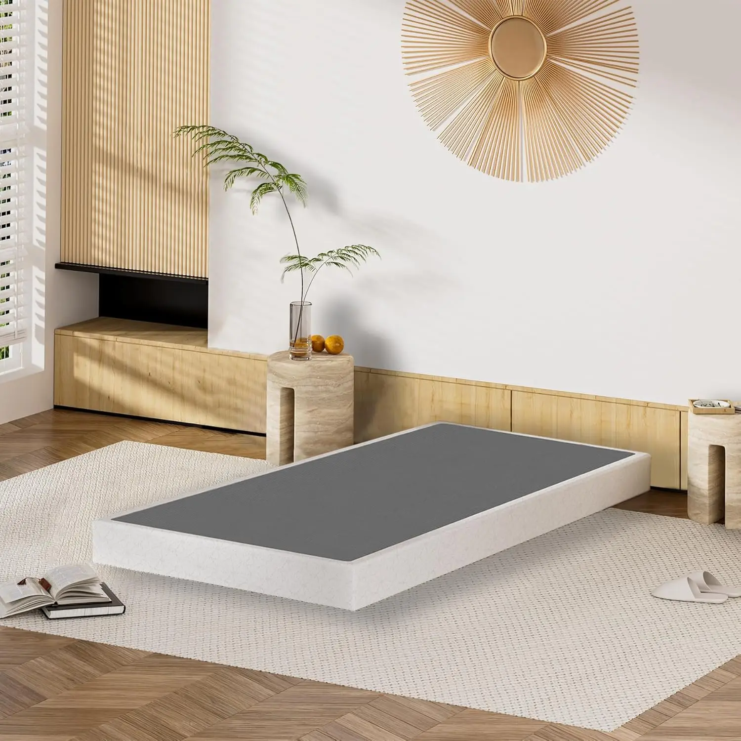 Twin Box Spring mit Abdeckung 5 h Low Profile Box Spring nur Twin Metal Box Spring für Twin Bed Frames extra thi Twin Spring Box