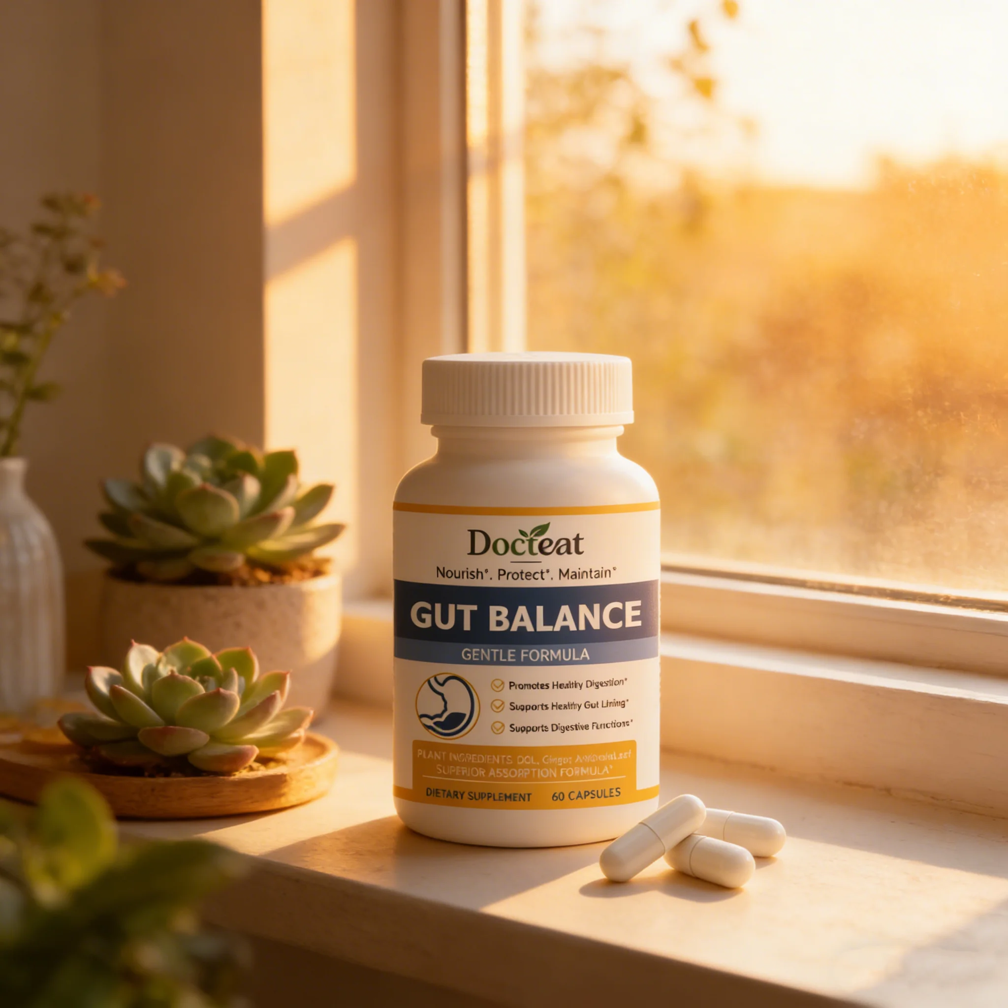 DOCTEAT Intestinal Digestive Capsules Promote Gastrointestinal Peristalsis Maintain Microbial Balance Detox Slimming Capsule