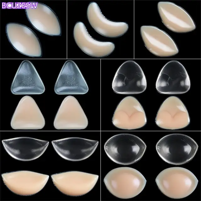 1 para Push Up silikonowy trójkątny strój kąpielowy bikini wkładki do biustonosza wkładki do biustonosza pasty niewidoczne powiększacz piersi bielizna Dropship