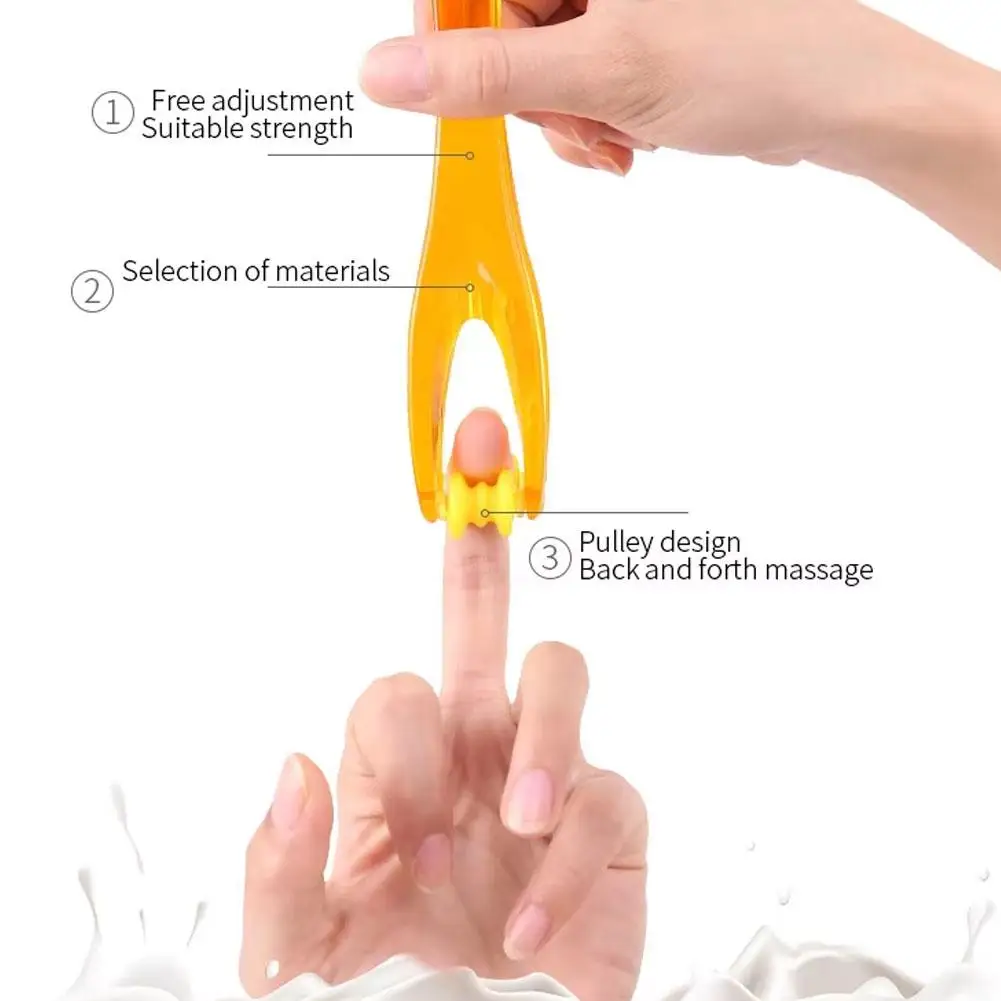 

2 Rollers Finger Massager Mini Finger Joints Massager With Elastic Handle For Finger Blood Circulation & Muscle Relaxation 1PC