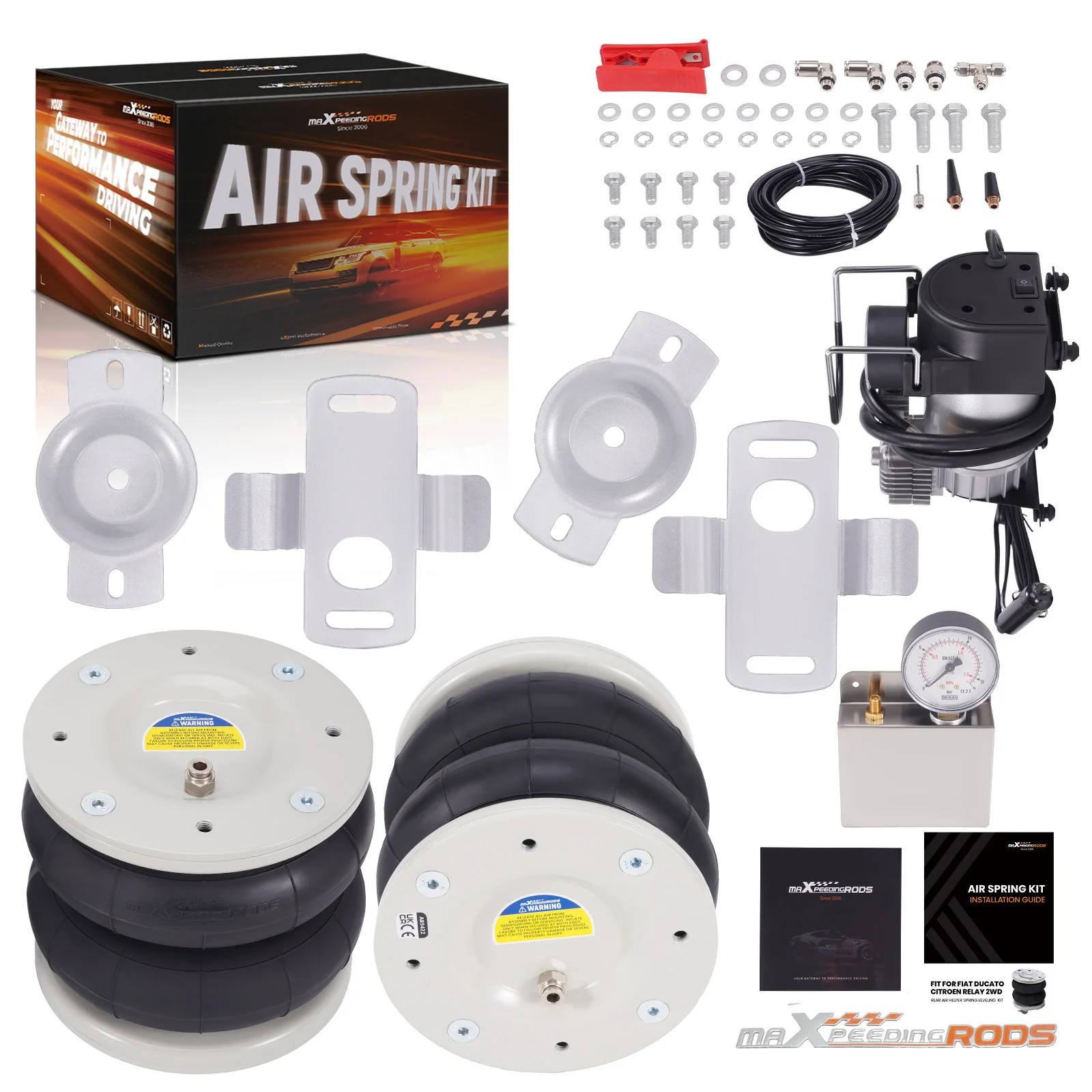 Air Suspension Kit For Fiat Ducato Citroën Relay Peugeot Boxer 1994-2024 4000kg
