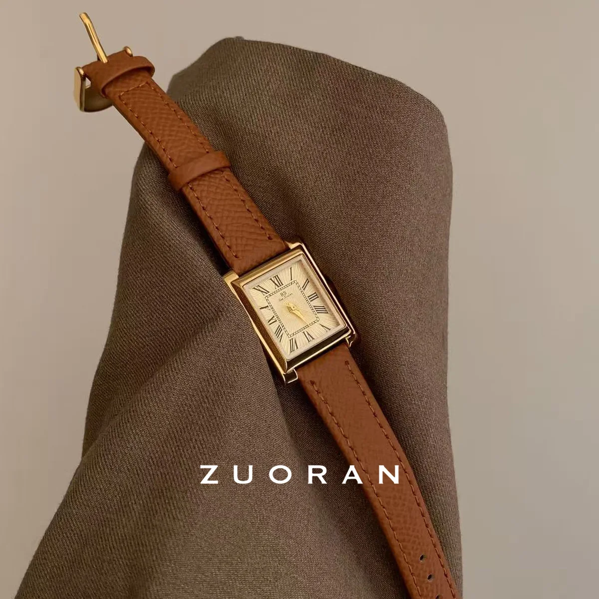 

A classic, casual, stylish, and sophisticated square leather women's watch for autumn and winter – an unusual timepiece.