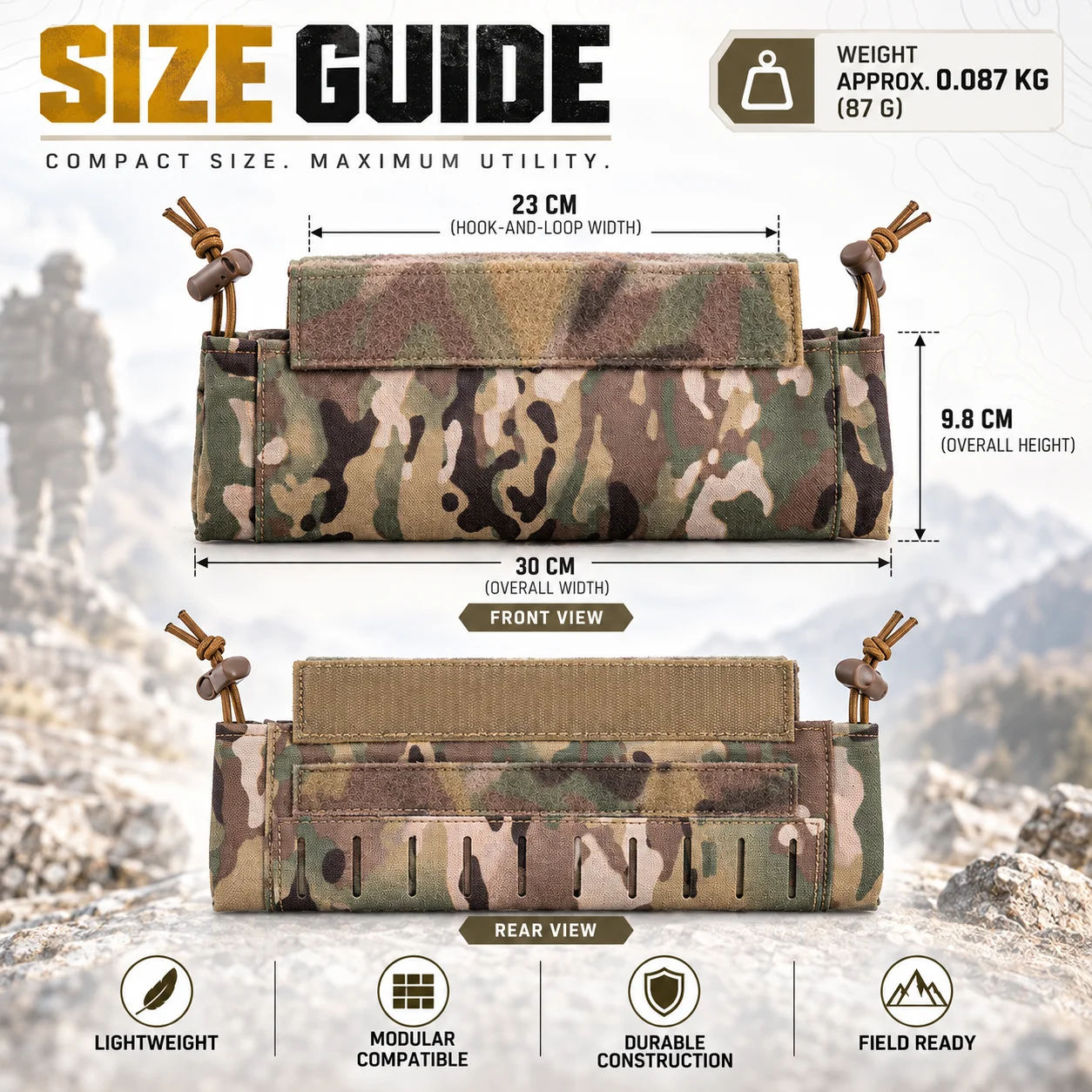 Tactical TNT Utility Pouch Portable Multifunctional Storage Bag Hook Loop or MOLLE Mounting Organizer for Outdoor Training Gear