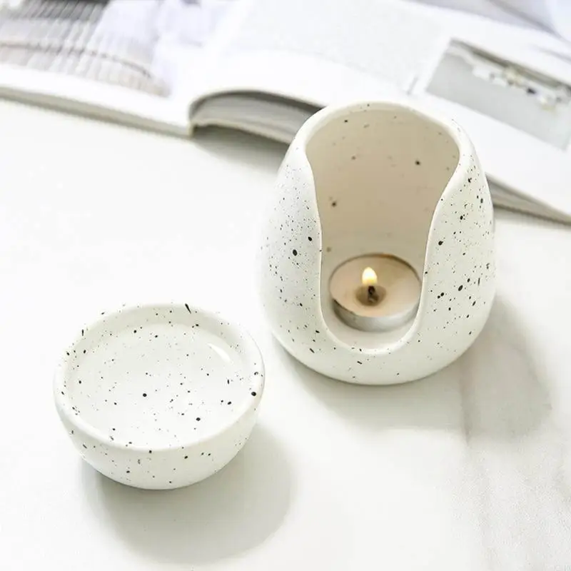 KX4B Ceramic Tealights Holder, Essential Oil Burners Wax Melt Burners, Aromather