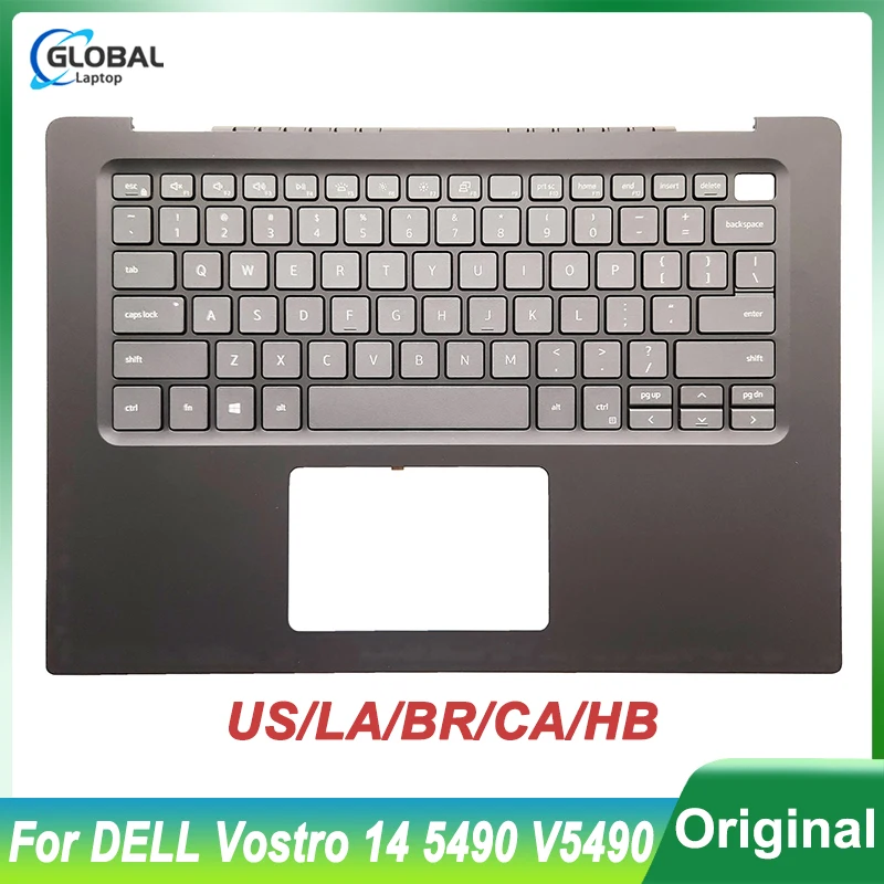 

Original New US/LA/BR/CA/HB Keyboard for DELL Vostro 14 5490 V5490 0TC3CH Laptop Backlit Palmrest Upper Top Cover Replacement