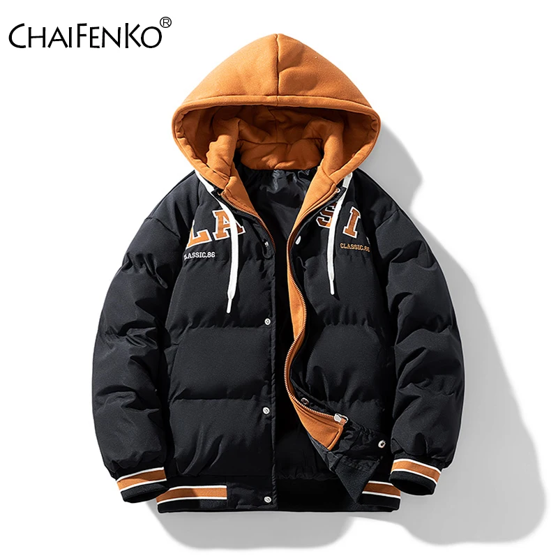 

Свободное универсальное повседневное мужское пальто на открытом воздухе, зимняя удобная модная однотонная парка с капюшоном, новая теплая утепленная ветрозащитная куртка