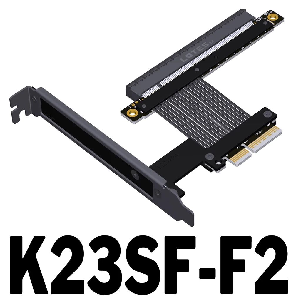 

Высокоскоростной удлинительный кабель для видеокарты PCIe 5.0 x4 - x16 с кронштейном, PCI-E 5.0 Gen5, 128 Гбит/с (макс.) Удлинительный кабель-адаптер 1U