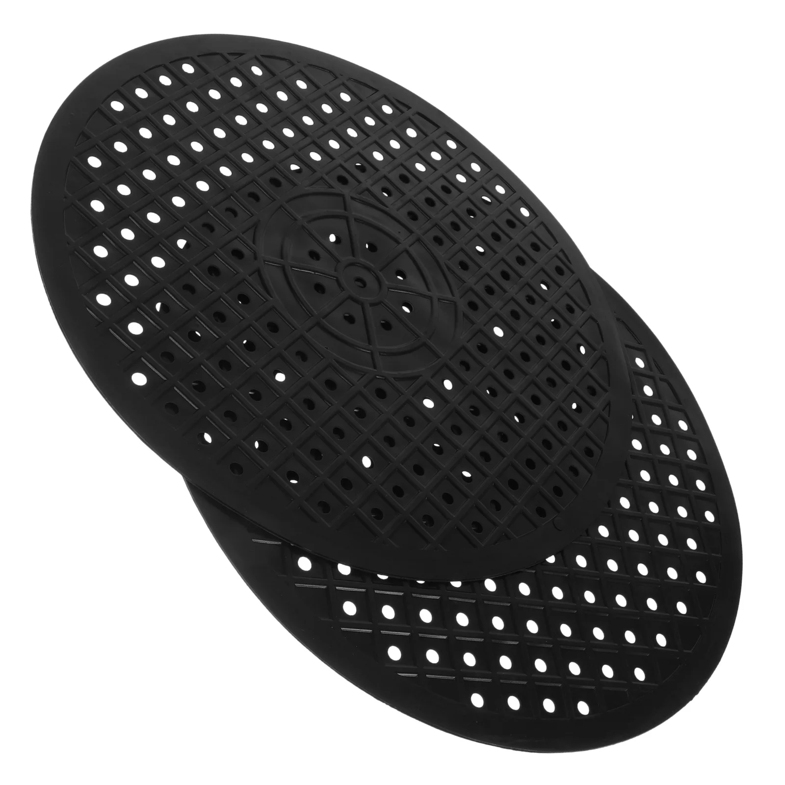 

2pcs Drain Mat For Kitchen Sink Rubber Sink Protector Pad Drying Rack Dish Drainer Grid Hollow Design Dishwasher Safe