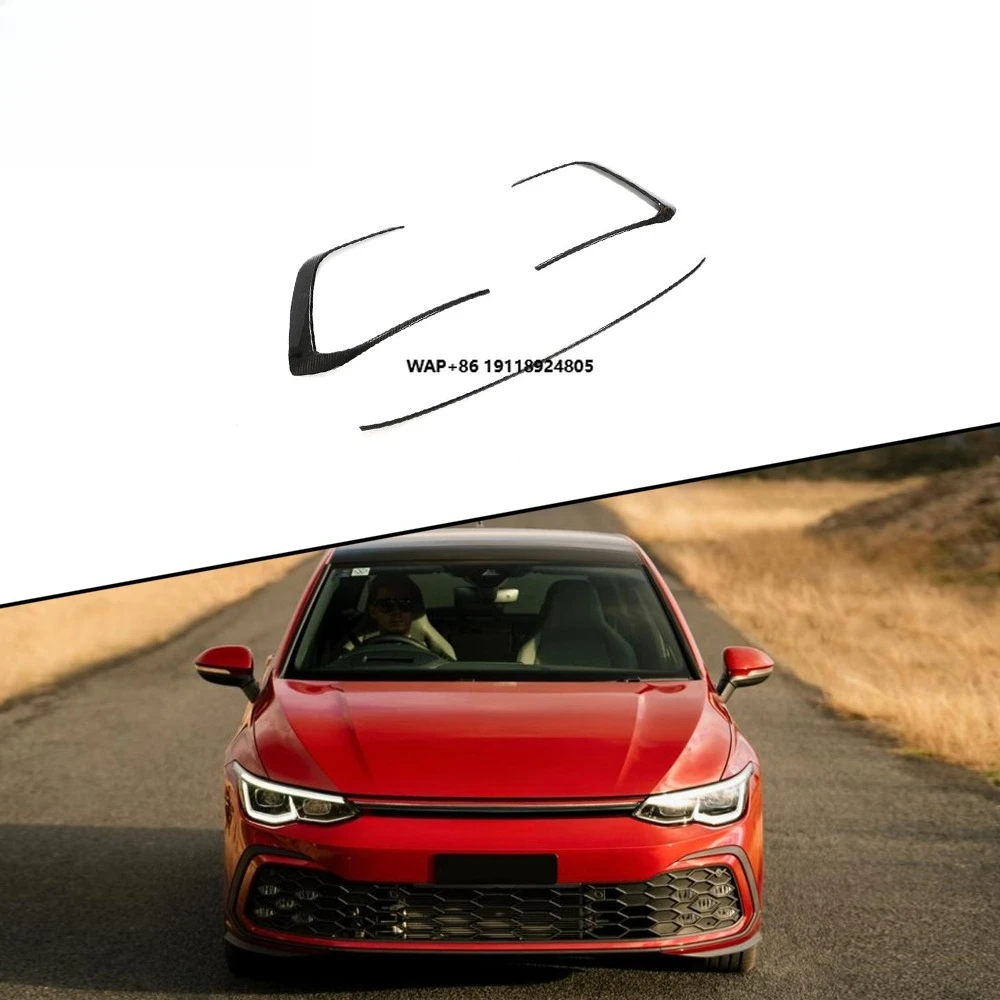 

Dry Carbon Fiber MK8 Front Bumper Grille Fog Light Trim for VW Golf 8 GTI 2D 4D 2021-2022