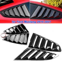 Rear Quarter Window Louvers Sides Window Spoiler Splitter Cover Trim for Ford Mustang 2015-2021