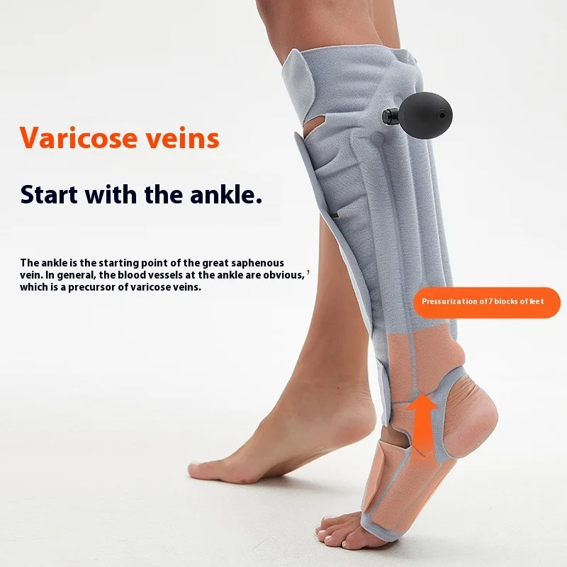 การบีบอัดขาแขนบวมเส้นเลือดขอดการไหลเวียนโลหิต Varicosity ความดันอากาศนวดบําบัด Spider Vein Relief ผู้ชายผู้หญิง