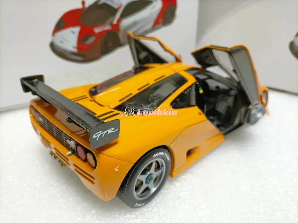 Special Offer see details Original 1/18 For MCLR F1 GTR 1996 Papaya Orange Alloy Supercar Car Model Ornament Gift Miniature